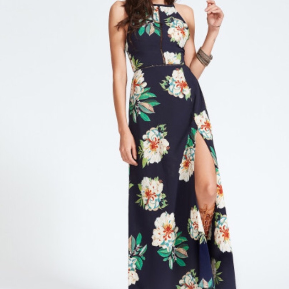 Halter backless slit dress 🌸 Brand new